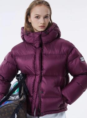 2024新款肯豆羽绒服女短款酱紫色小个子高级感加厚宽松保暖鹅绒服