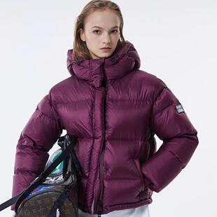 2024新款肯豆羽绒服女短款酱紫色小个子高级感加厚宽松保暖鹅绒服