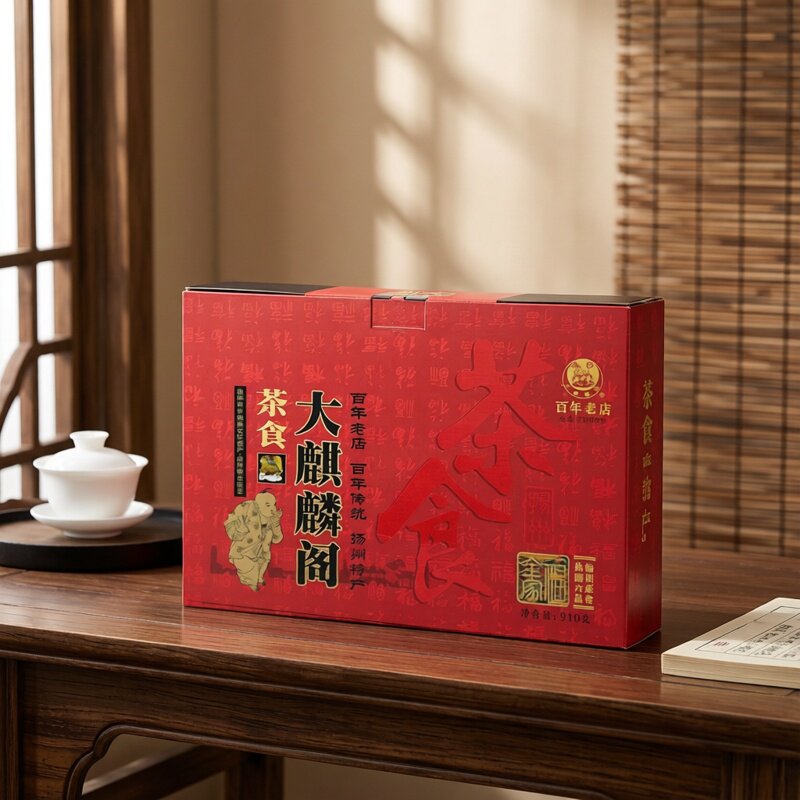 扬州特产大麒麟阁糕点休闲六品小吃木糖醇点心茶食礼盒节日送礼