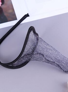 男士性感内裤男隐形镂空网JJ套C字裤无形丁字裤飞机裤 男蕾丝内裤