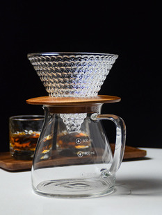 V60草莓滤杯 手冲咖啡壶套装 加厚耐高温玻璃美式 家用滴漏式 分享壶