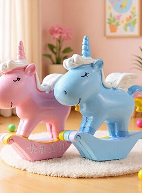 新款天使飞马独角兽烘焙蛋糕生日装饰用品树脂工艺品家居桌面摆件