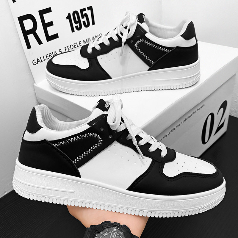 2026春季新款低帮板鞋男生透气百搭小白鞋男学生休闲鞋子男潮鞋