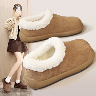 厚底鞋 博肯鞋 女2025年新款 加厚雪地靴加绒保暖棉鞋 冬季 A005女鞋