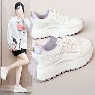 增高老爹鞋 BN032厚底小白鞋 网面百搭休闲运动鞋 夏季 子 女2025新款