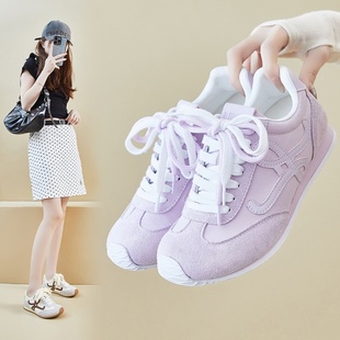 学生运动休闲鞋 内增高ins潮韩版 女2025夏季 阿甘鞋 透气增高Y01 新款