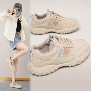 外穿皮面运动鞋 KT299 新款 女2025秋季 软底不累脚跑步 1德训阿甘鞋