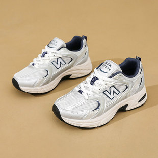【控价】MBL530新款2024夏秋季运动鞋透气女鞋拼色休闲厚底圆头