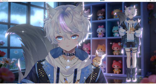 Live2d量贩模型-松鼠  中性公皮vup直播公用成品皮套虚拟主播