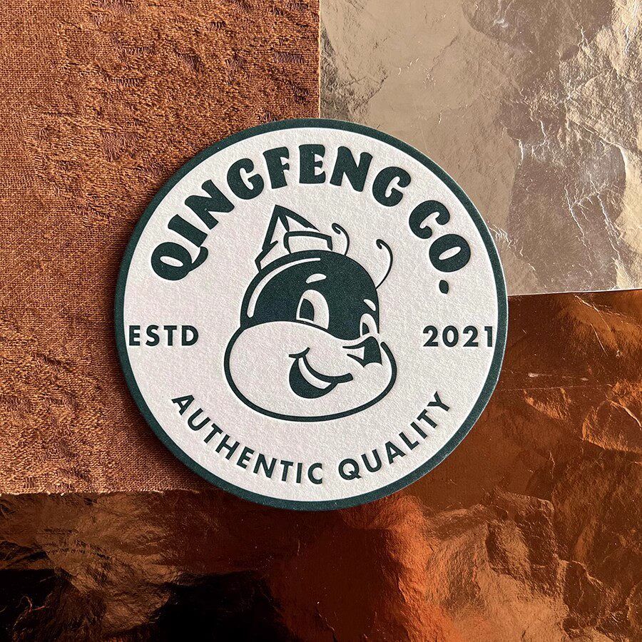 吸水杯垫定制lettpress棉纸活版印刷凹凸烫金订做请帖咖啡酒logo