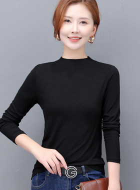 莫代尔春秋打底衫女长袖宽松大码