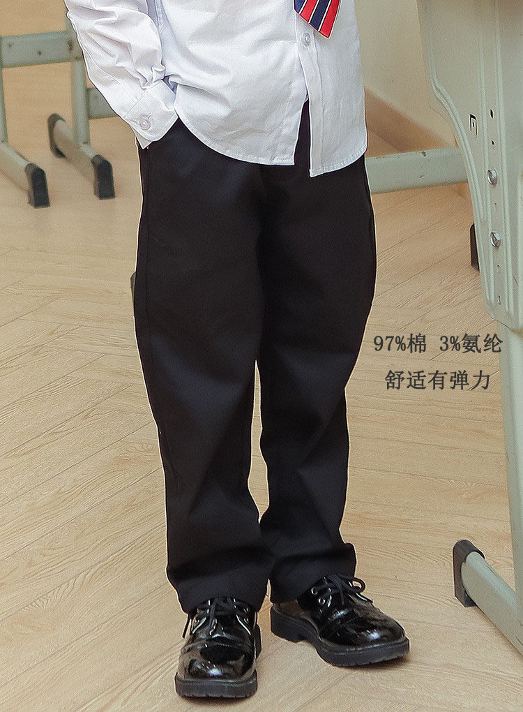 男童黑色西装裤短裤长裤背带裤纯棉小学生主持人服花童服120-170