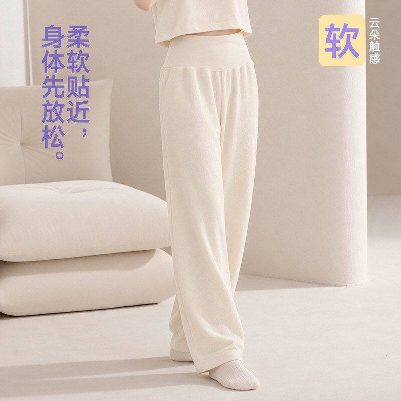 韩系高腰可外穿德绒保暖家居裤女