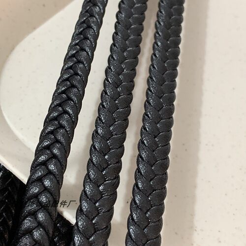 编织扁皮绳皮条6mm78毫米宽度