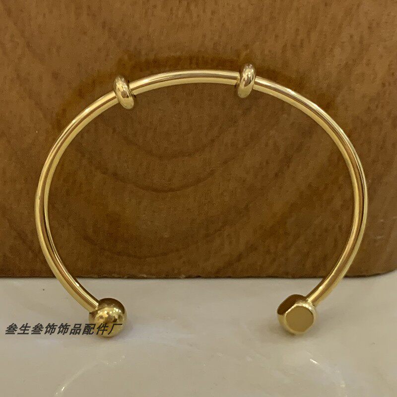 金色不锈钢开口手环简约手镯