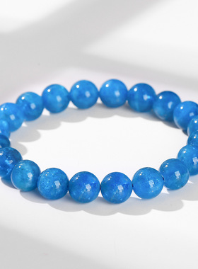 【8A珍藏】天然磷灰石单圈手链巴西老矿助思维 雅气质款小众高级