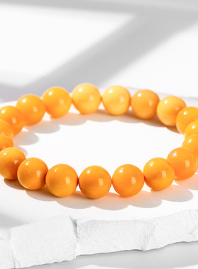 天然缅甸黄玉手串时尚百搭