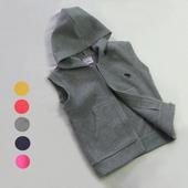 男女童幼儿园室内坎肩 背心 纯棉单层儿童春秋连帽马甲夹 拉链开衫