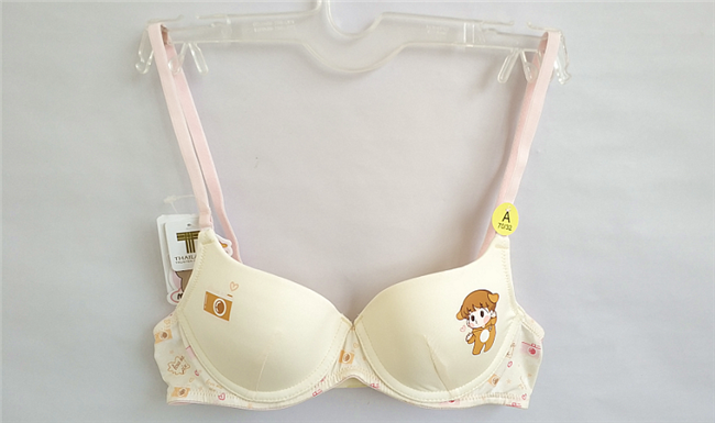 泰国有钢圈可爱风心形插片内衣