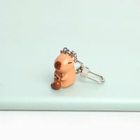 Cute capybaras and water babies keychain bag pendants, student couple schoolbags, backpack key pendants, creative small accessories thumbnail 8