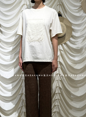 【ECRIVAIN】针织刺绣贴片短袖T恤 26SS春夏新款 浅川买手店