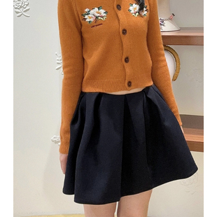 【SHUSHUTONG】褶裥短半裙A字廓形百搭 25AW秋冬新款 浅川买手店