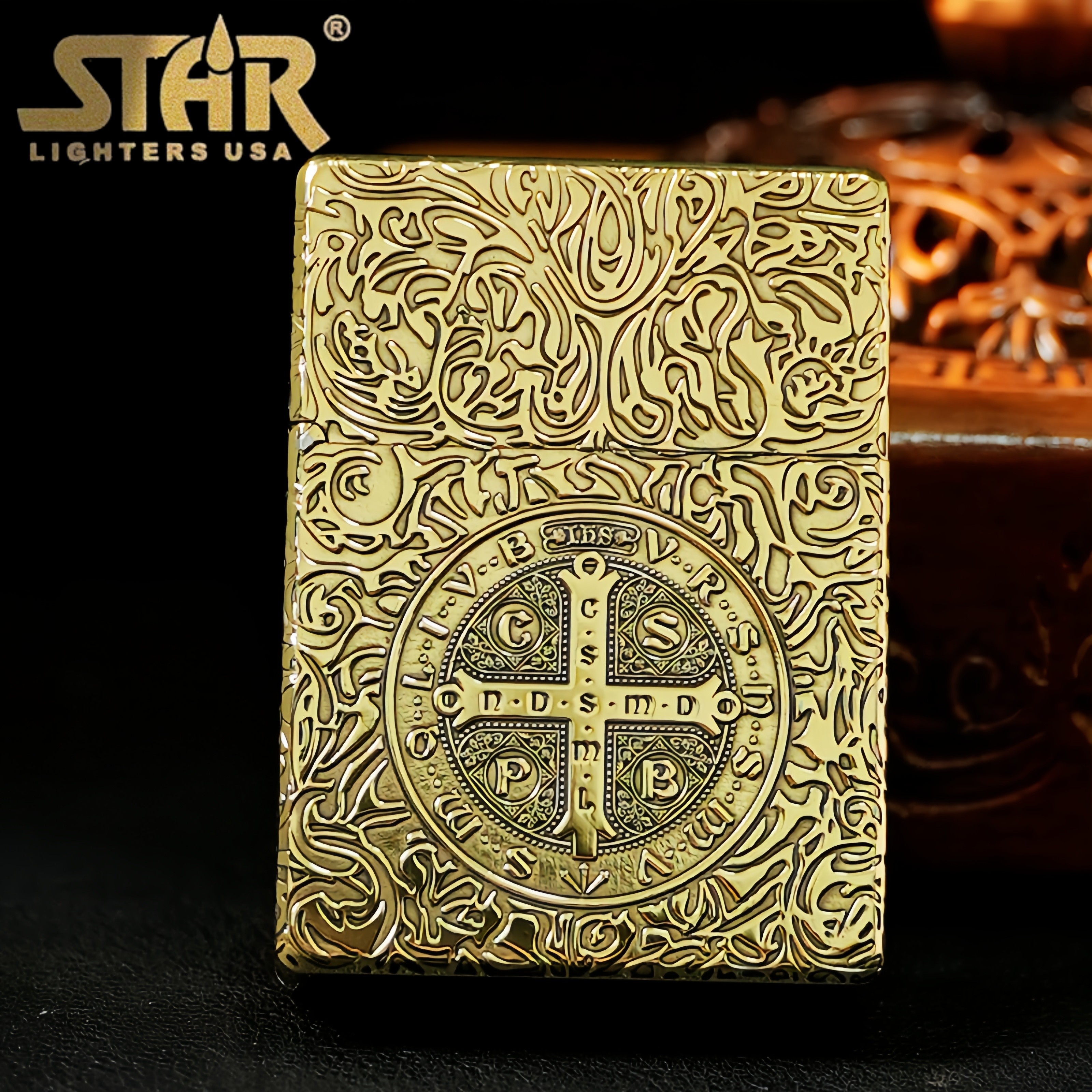 STAR恒星ST9黄铜蚊版康斯坦丁煤油打火机黄铜煤油机送礼送朋友
