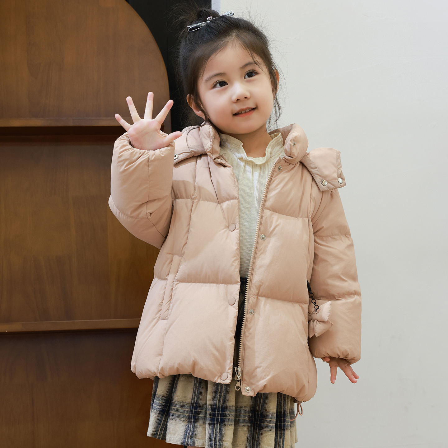 康衣儿女童羽绒服中长款2025冬季新款宝宝羽绒服中小童装1-3-6岁