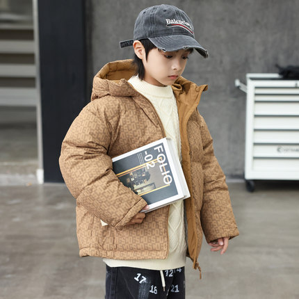 康衣儿童装羽绒服短款加厚2024冬季新款男童羽绒服亲子装中大童