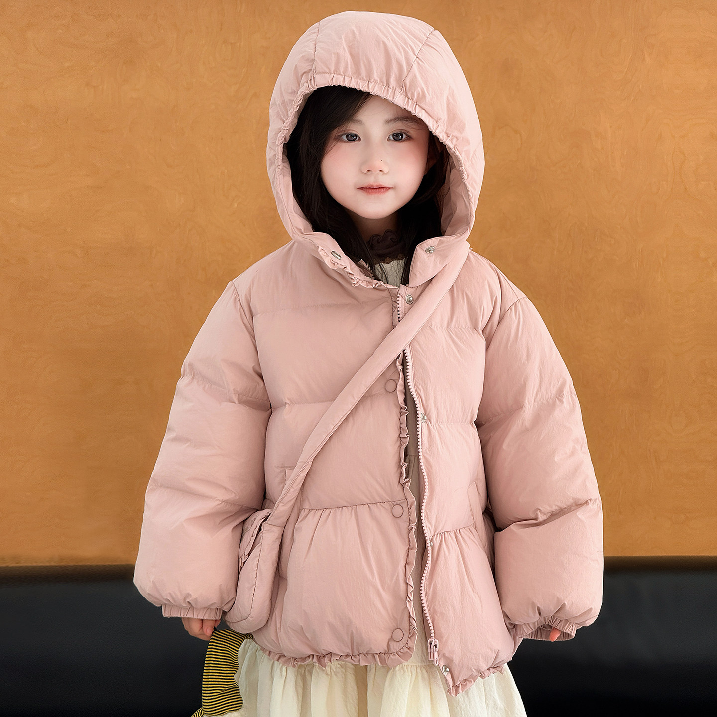 宝宝羽绒服中长款2026冬季新款女童羽绒服中小童装1-3-6岁送包204