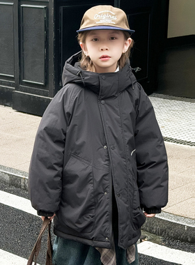 儿童羽绒服男童中长款2025冬季新款女童羽绒服中大童装亲子装4959