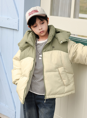 儿童羽绒服短款2025冬季新款加厚男童羽绒服中大童装90绒外套4254