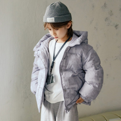男童羽绒服短款2025冬季新款加厚童装羽绒服外套中大童装90绒4282