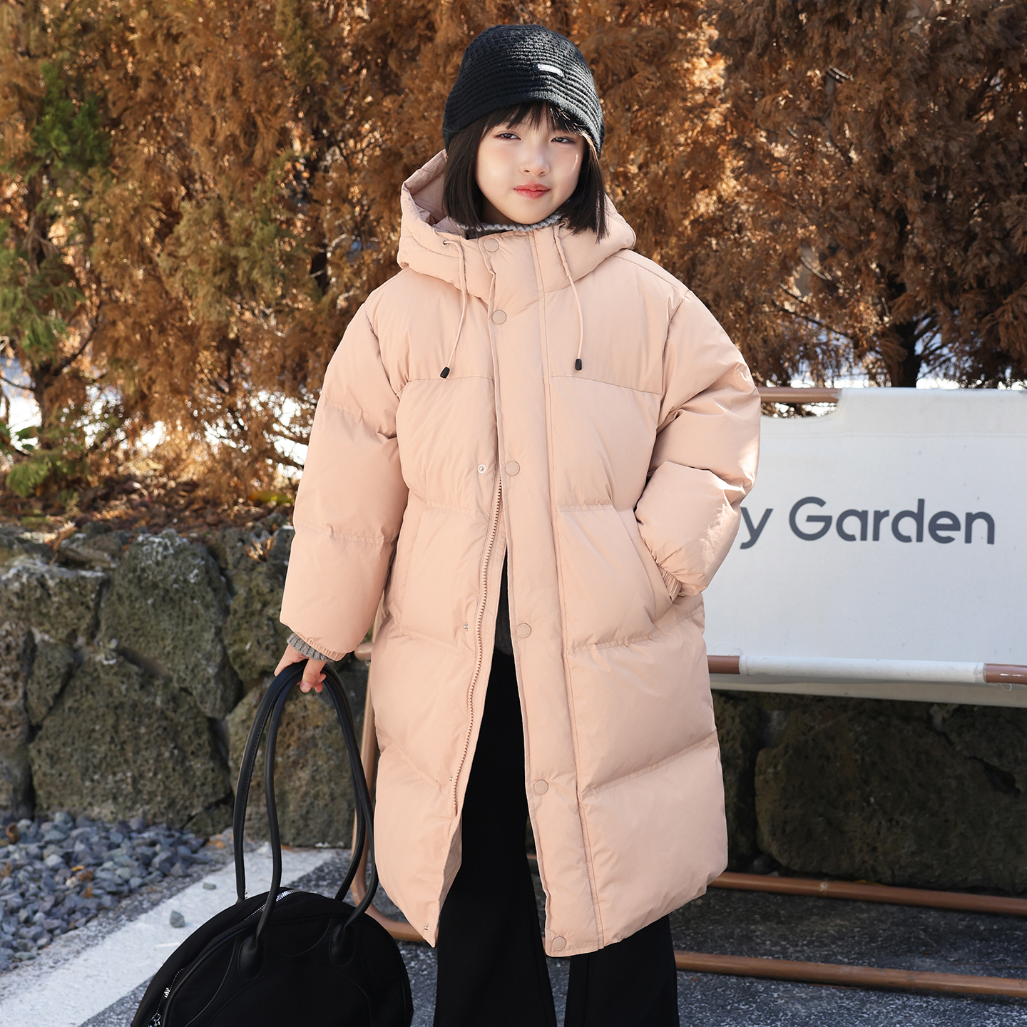 康衣儿童装羽绒服中长款2025冬季新款女童羽绒服男童中大童亲子装