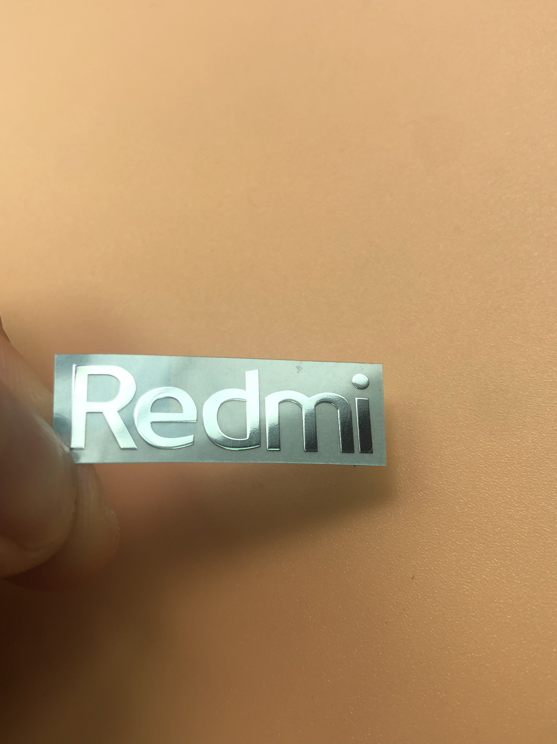 适用红米同款手机logo金属贴DIY标志手机壳背面超薄金属商标标