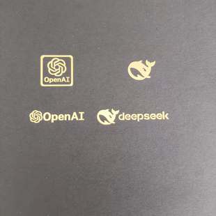 饰贴 deepseek标志openai人工智能logo分体金属贴纸电脑周边diy装