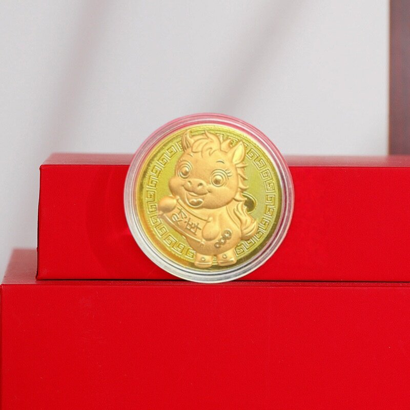 创意薄款仿金箔金色卡通财库摆件