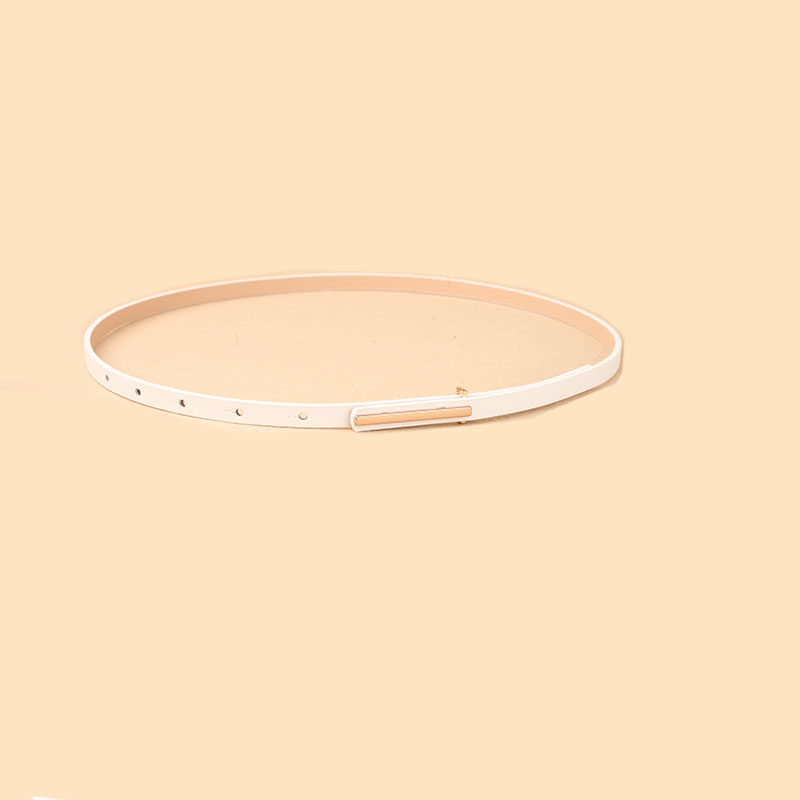 黑白细款牛仔风皮带新品