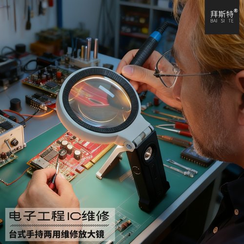 拜斯特台式手持折叠放大镜