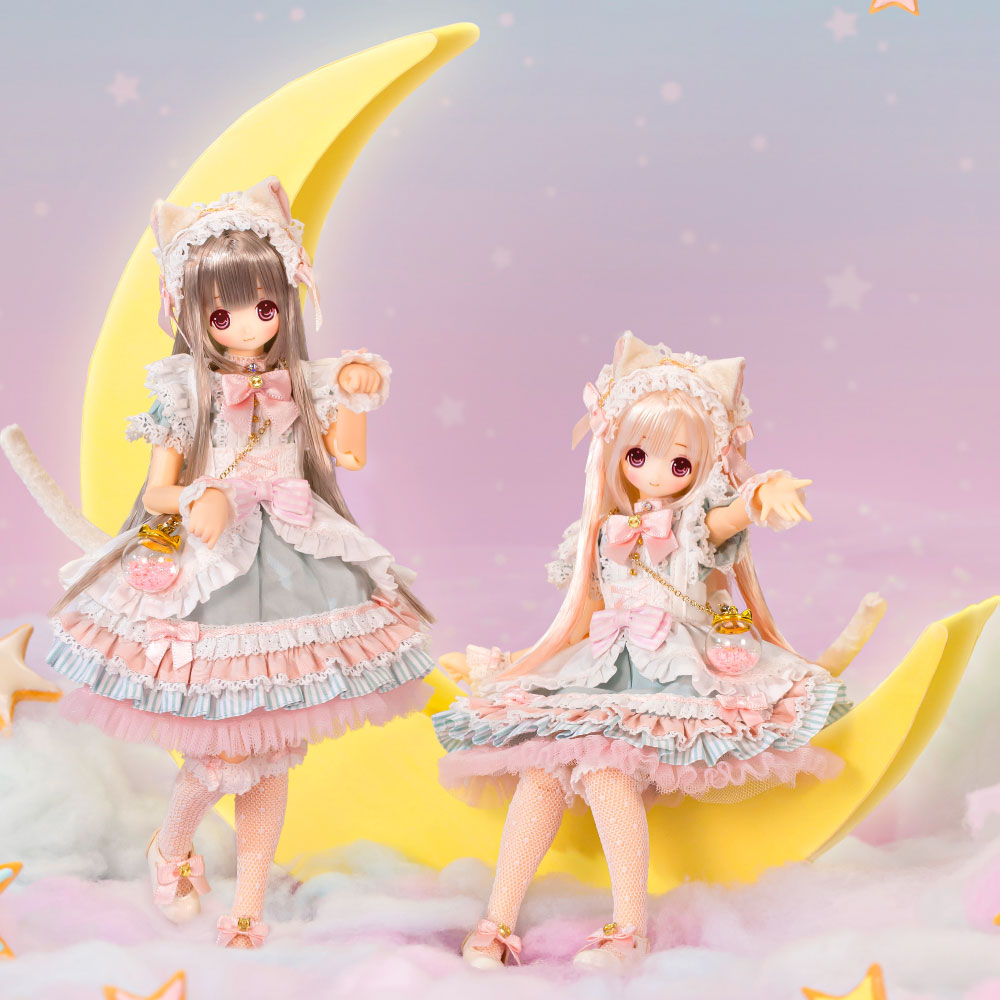 日本AZONE娃娃6分 Star Sprinkles月猫月亮猫咪 Chiika小花白肌