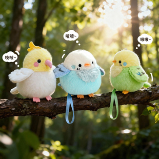 蔷薇之恋小鸟玩偶磁吸站肩膀挂件仿真小鹦鹉玩具送女友情人节礼物