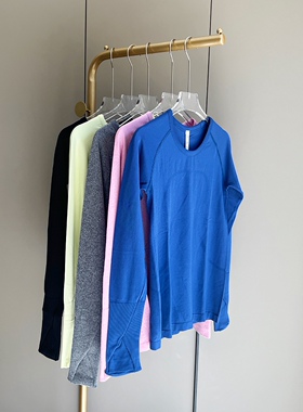 新款经典圆领2.0银丝跑步瑜伽高弹透气女士圆领运动长袖T恤