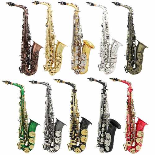 中音萨克斯风降E调儿童成人初学演奏漆金萨克斯管乐器SAX