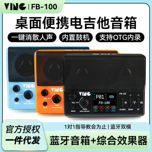 Ving FB100电吉他音箱综合效果器户外演出专用充电小音响乐器