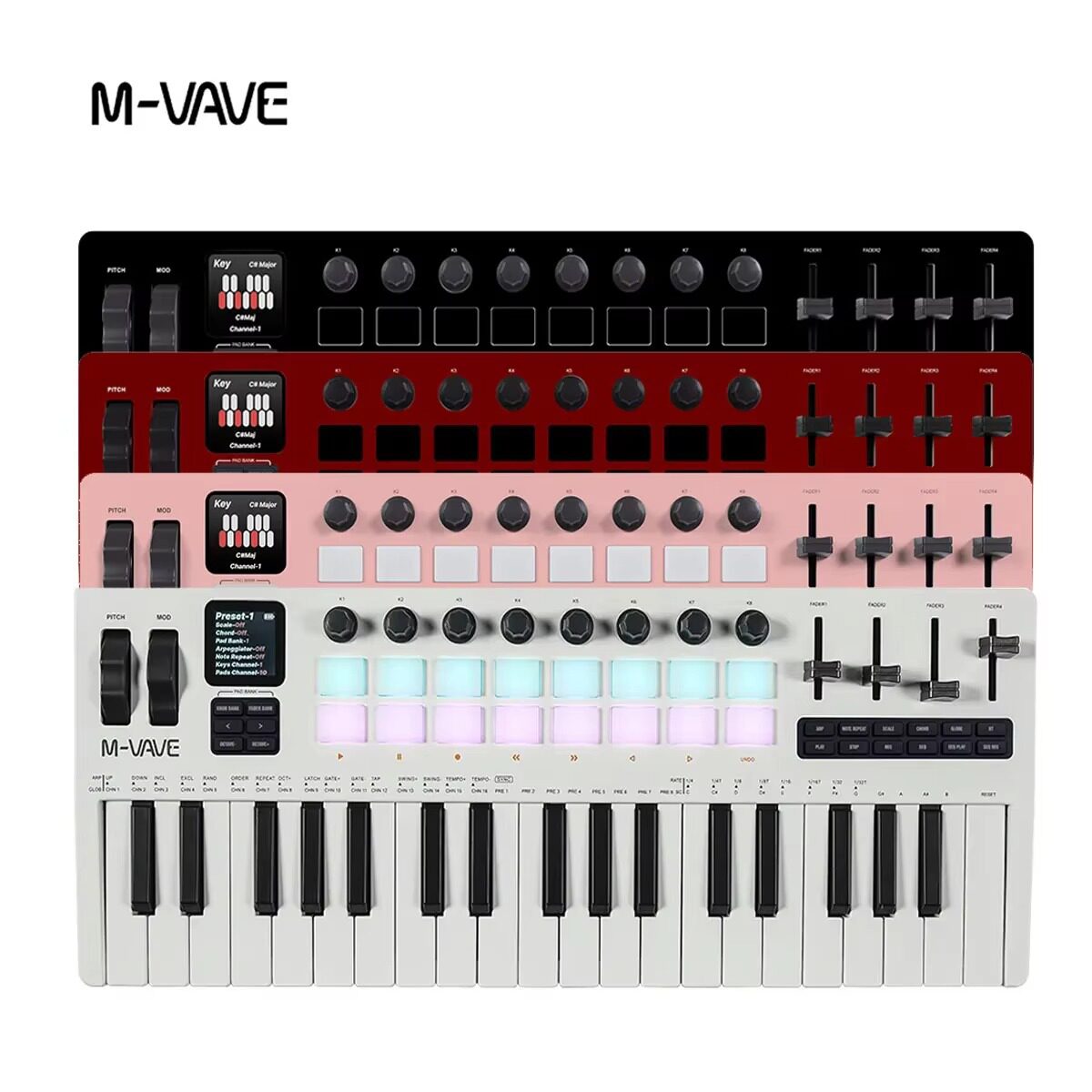 37键MIDI键盘合成器移动制作电音编曲键盘控制器可充电打击垫图片