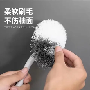 弯头日式 厕所刷清洁刷无死角卫生间家用软毛刷多功能壁挂式 马桶刷