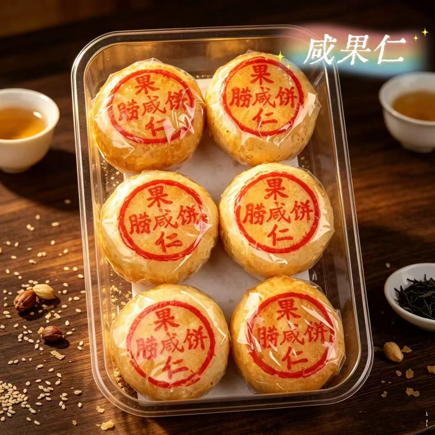 潮致捞饼老香黄咸果仁乌豆沙酥饼喜饼潮汕特产盒装中秋拜月娘送礼