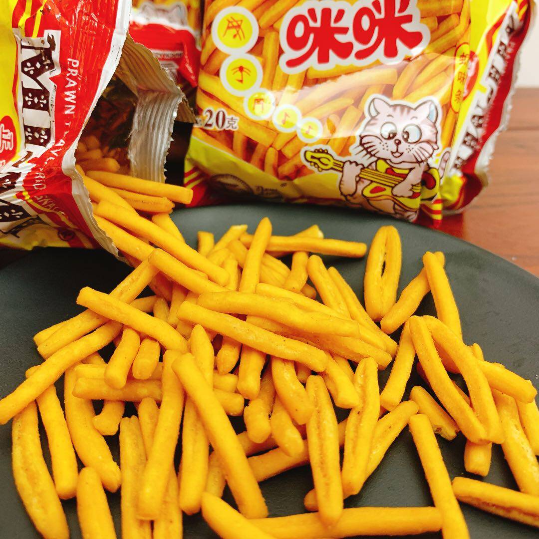 咪咪虾条8090怀旧回应网红小零食蟹味粒膨化食品薯片20g每包