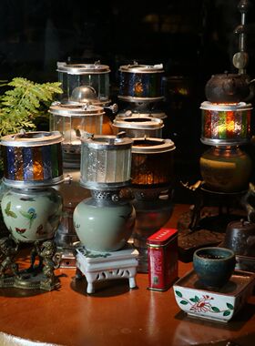 煤油灯煮茶泡茶怀旧收藏实用