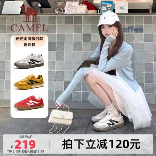 骆驼山海运动鞋女款2026秋冬新款经典女鞋鞋子复古德训鞋男士板鞋